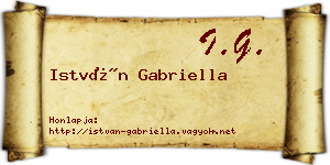 István Gabriella névjegykártya