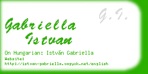 gabriella istvan business card