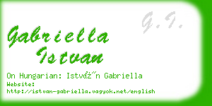 gabriella istvan business card